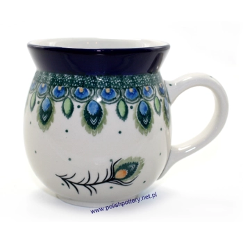 Kubek czeski beczułka 0,5L dek. 2218X Pawie Pióro